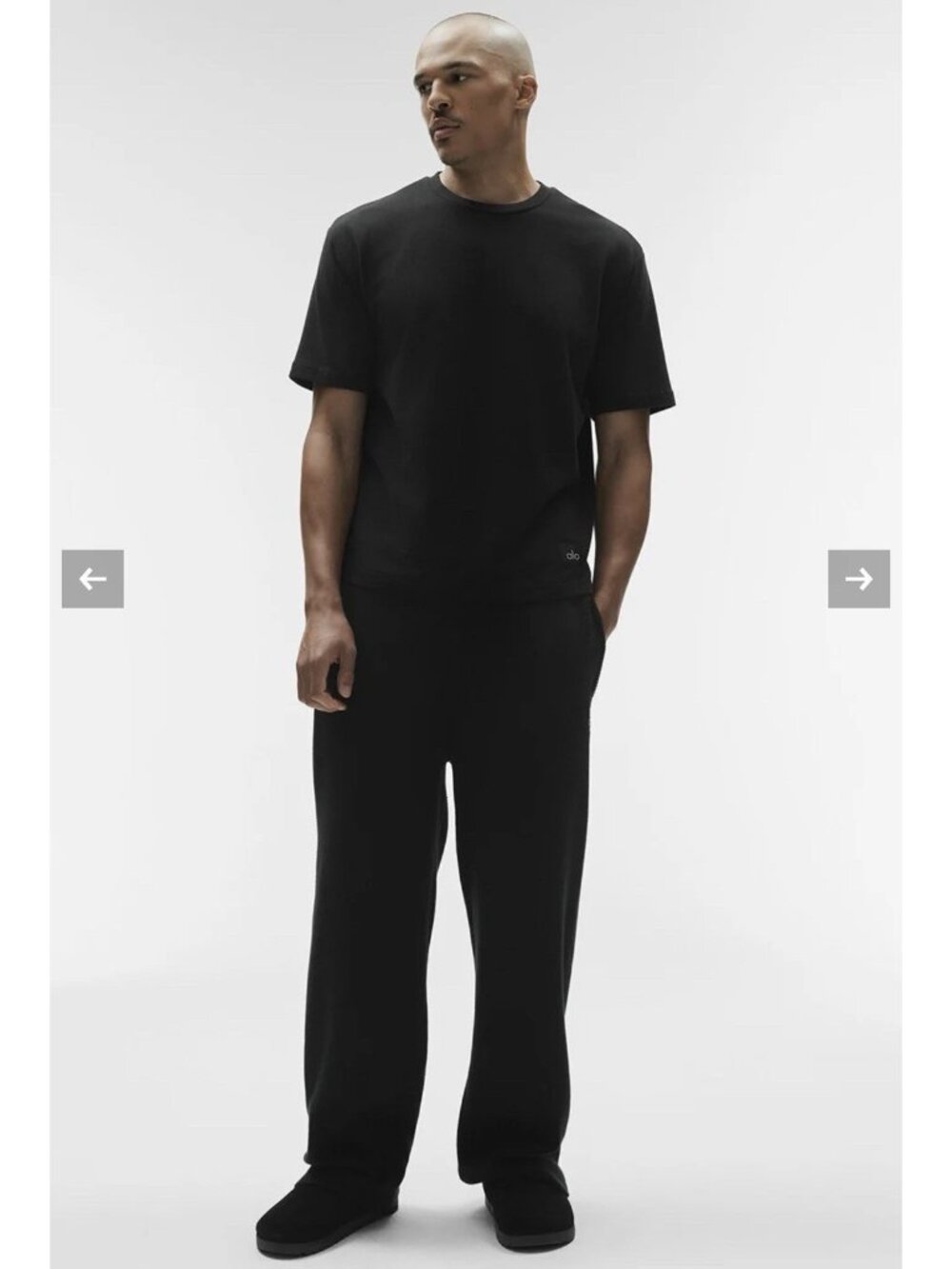 NEW Alo Yoga Double Take Short Sleeve T Shirt NWTS Mens XL Black Modal F1